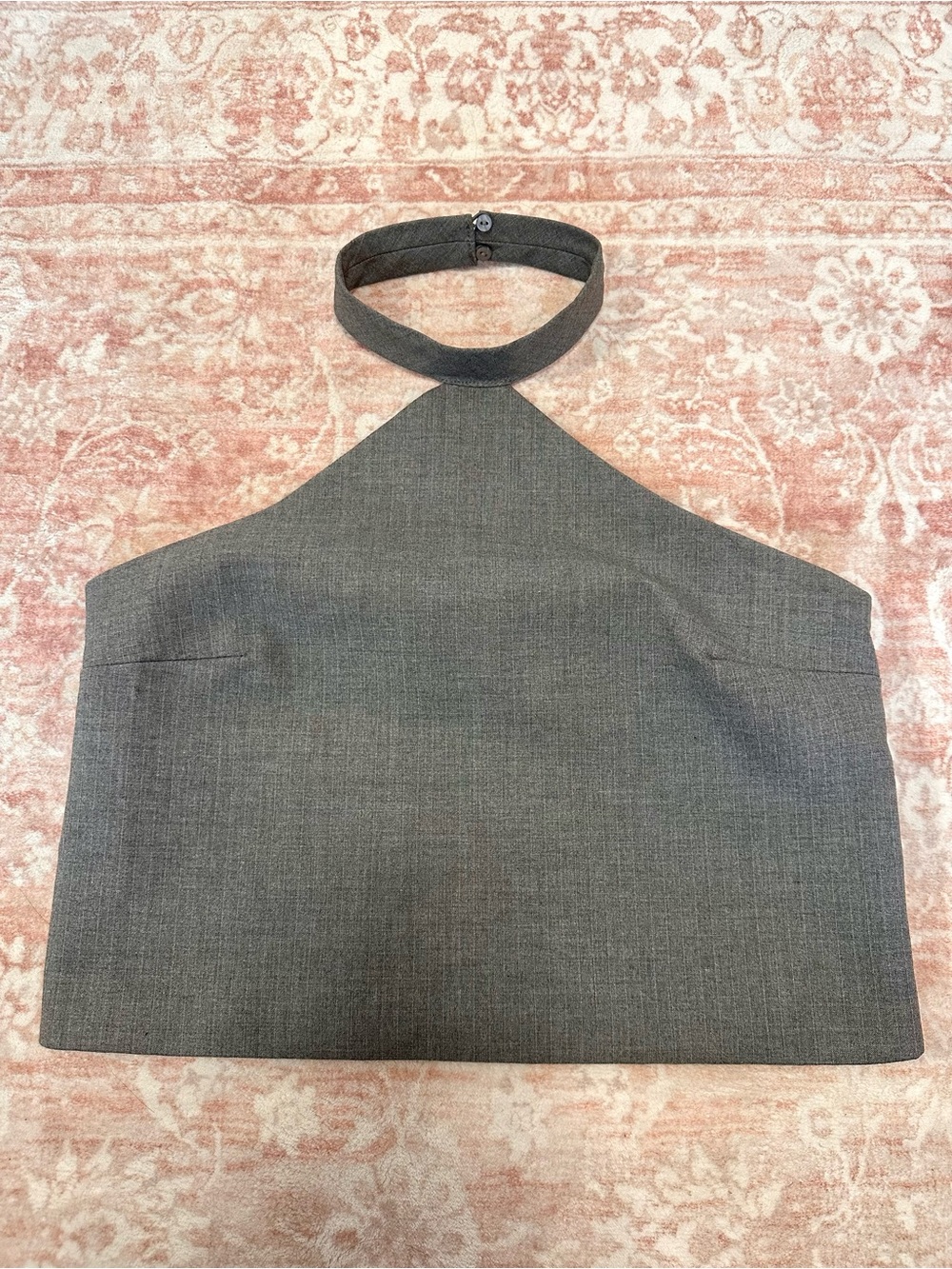 ZARA 🩶 Halter Gray Cropped Top